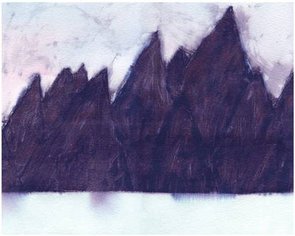 Mountians in Ice-Large PRINT