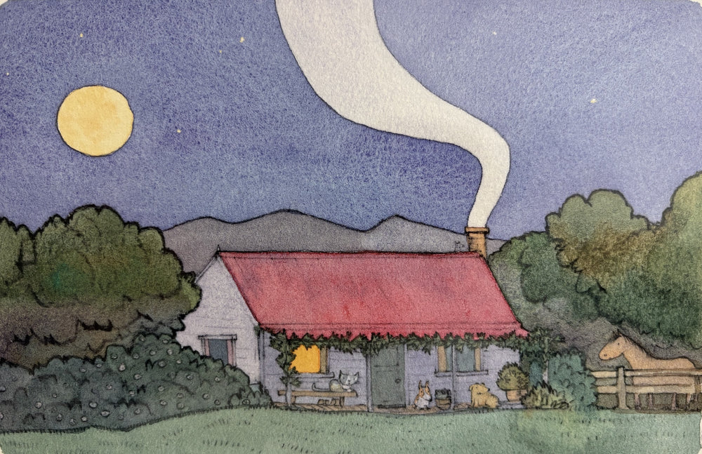Kissed by the Moon cottage PRINT