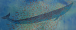 Blue whale, orange krill PRINT