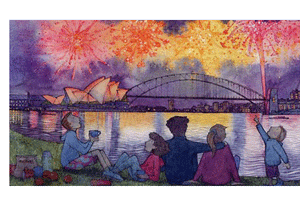 
            
                Load image into Gallery viewer, Are We There Yet Card &amp;quot;cascading fireworks&amp;quot;
            
        