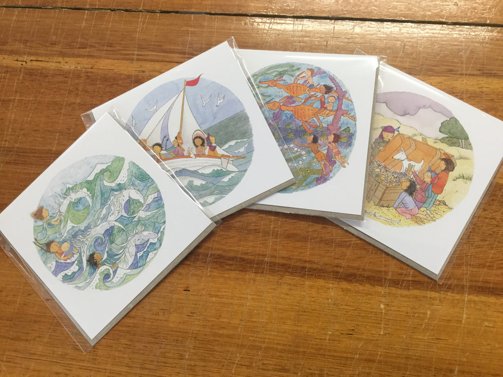 Set of 4 Magic Beach Cards