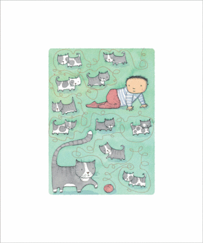 KIssed by the Moon Card "cats"