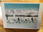 White Horses dancing on top of the World card