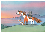 Noni the Pony - blank card, Noni the Pony, Coco and Dave